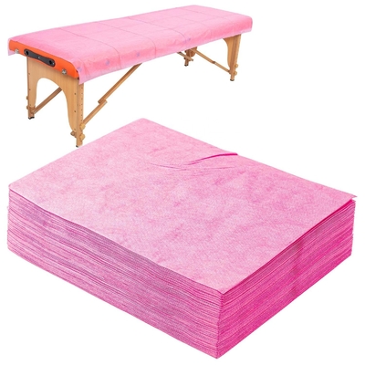 얼굴 사용 PP PE 병원 마사지에 대한 핑크색 버릴 수 있는 침대 카바
